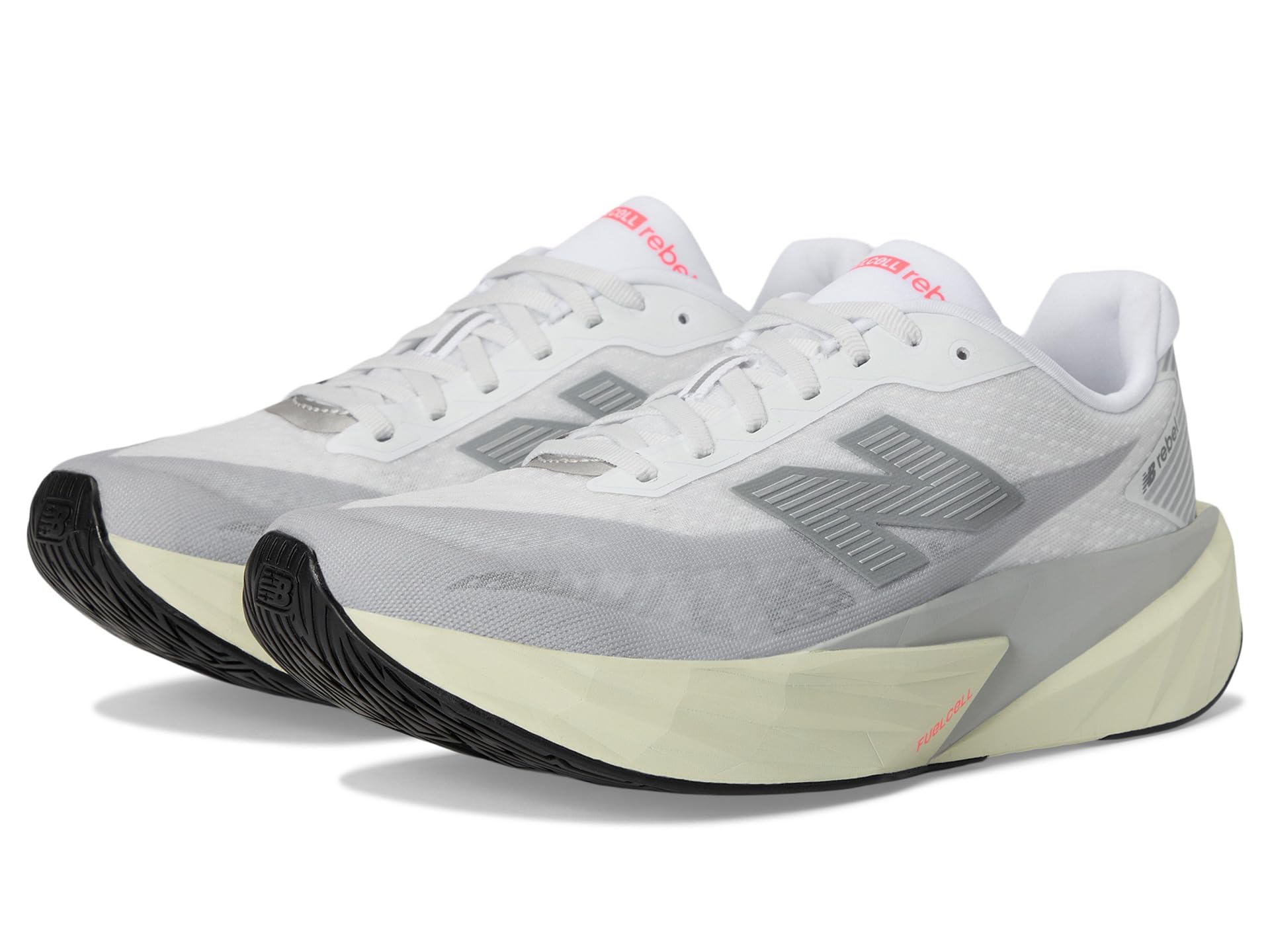 New Balance FuelCell Rebel V5 Chaussure de courseHomme 42 EU Large Nuage de Pluie Minéral Blanc