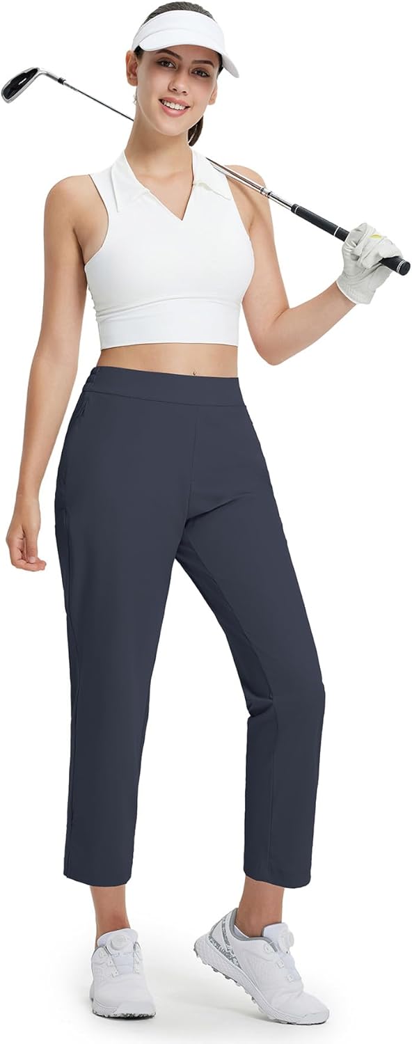 M MAELREG Women's Golf Pants with Zip Pockets 7/8 Ankle Stretch Lightweight Sweatpants for Athletic Hiking Travel Work Lounge - Image 5