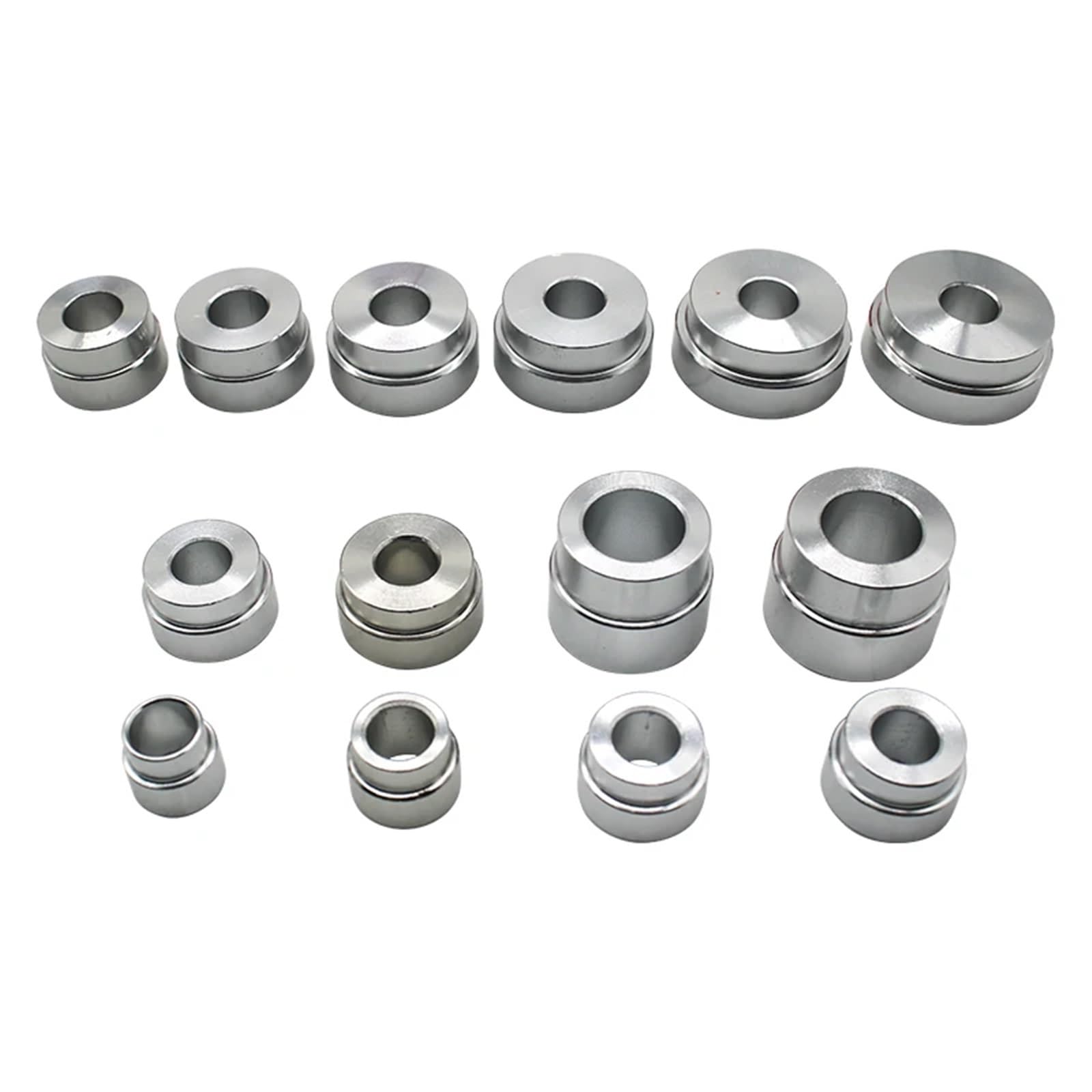 17-teiliges Aluminium-Radlager-Rennrad- und Dichtungsbuchsen-Treiber-Set, Garagen-Werkzeugsatz mit Koffer Spreiz Einsatz Set Radlagerwerkzeuge