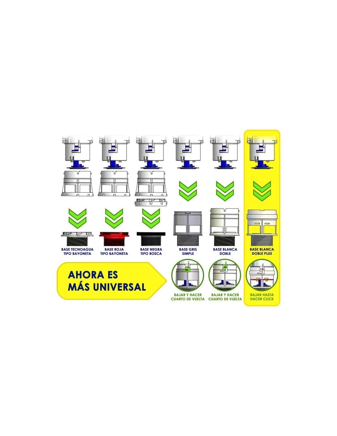 accesorios wc - Mecanismo doble descarga por cable t-282+kit