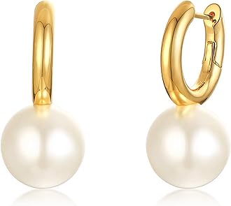 Pearl Hoop Earrings for Women Fashion Dangle Hypoallergenic Layer Earrings Drop Dangle Earrings Gifts for Women