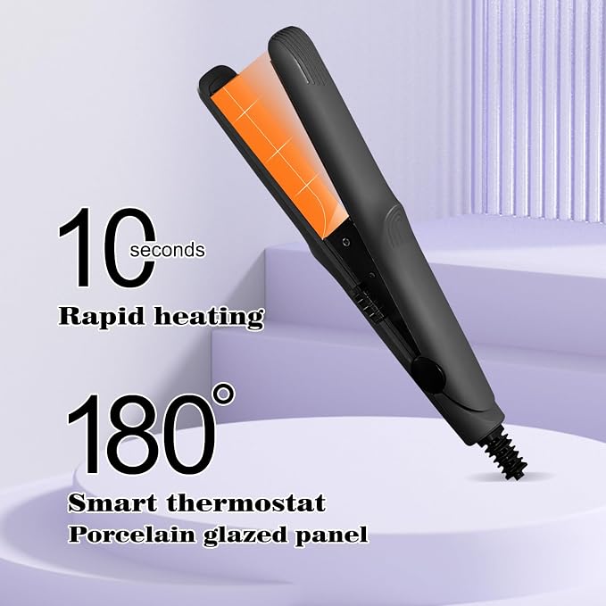 Plancha y rizadora portátil para cabello verde miniatura 3
