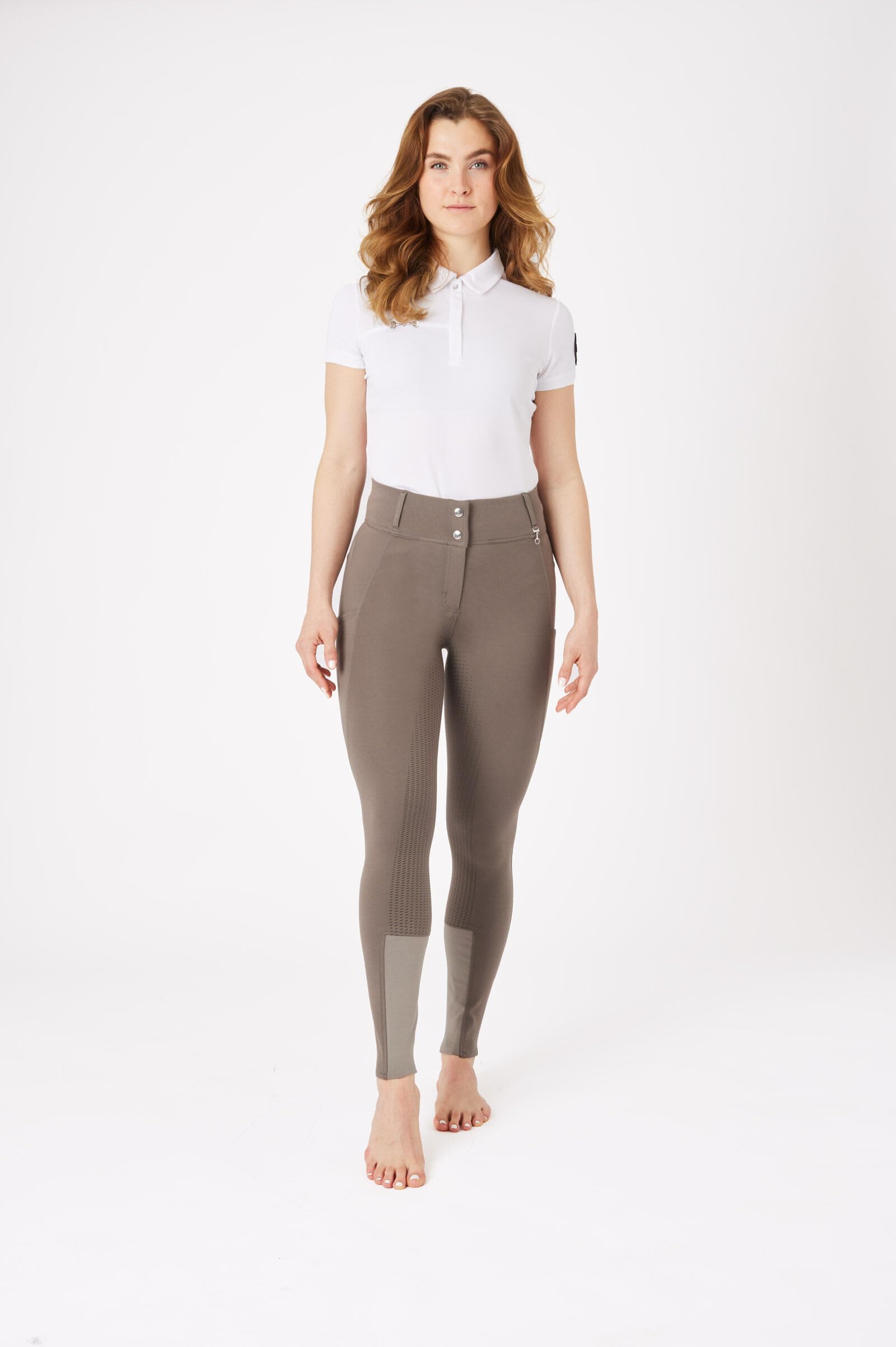 HORZE Pantalones de equitación para Mujer Mira, Leggings de Montar con Bolsillo para el móvil y Asiento Completo