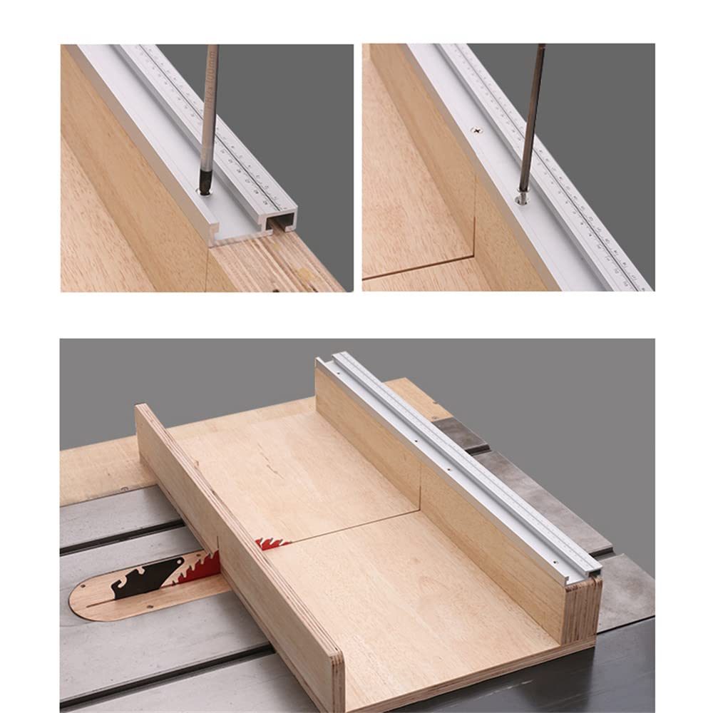 Guida A T In Lega Di Alluminio 45x12.8 Mm Per Lavorazione Legno - Lunghezza 1000 Mm, Rosso, Per Sega E Router