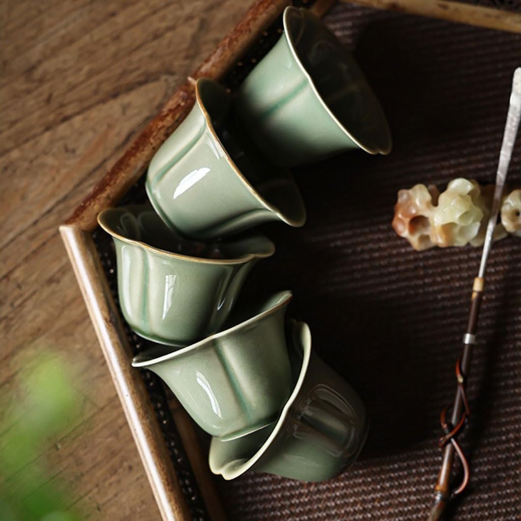 GSOUL Kungfu Tea cup Retro Simple Tea Set Cup Ceramic Host Personal Handmade Household Teacup Small Tea Cups