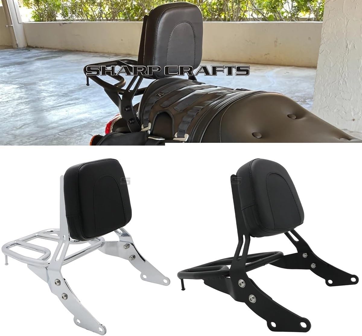シーシーバーアップライトバックレスト オートバイ後部乗客用 シーシーバーアップライトバックレスト オートバイ後部乗客用