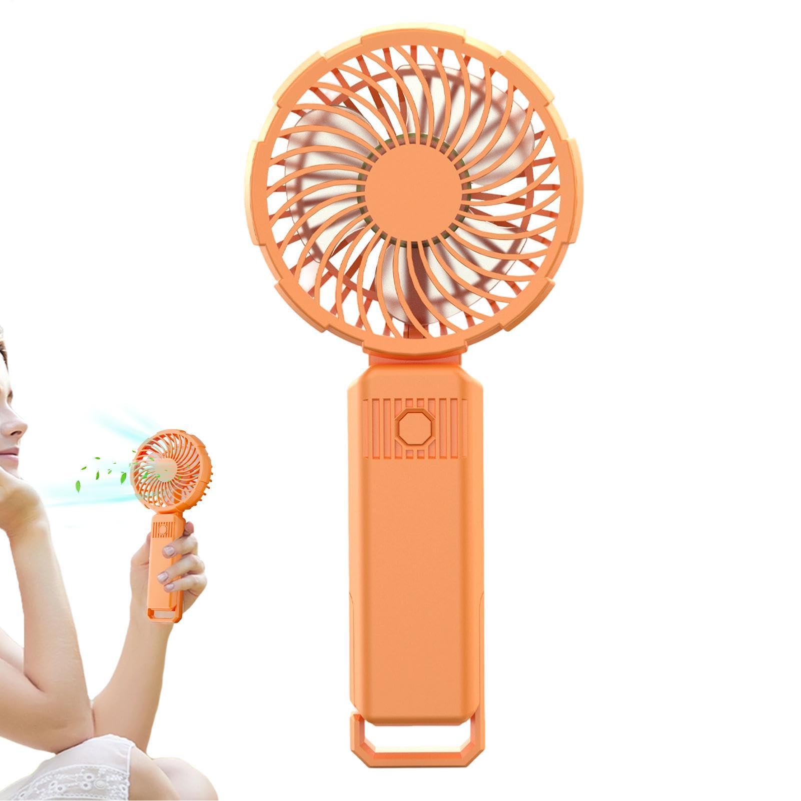 Wiederaufladbares persönliches Gebläse, leiser Taschenkühler, 21 x 9 cm, Drei-Gang-Ventilator mit Batterieleistung, tragbarer Mini-Ventilator, Handpropeller mit ergonomischem Griff, Kühlgerät für den