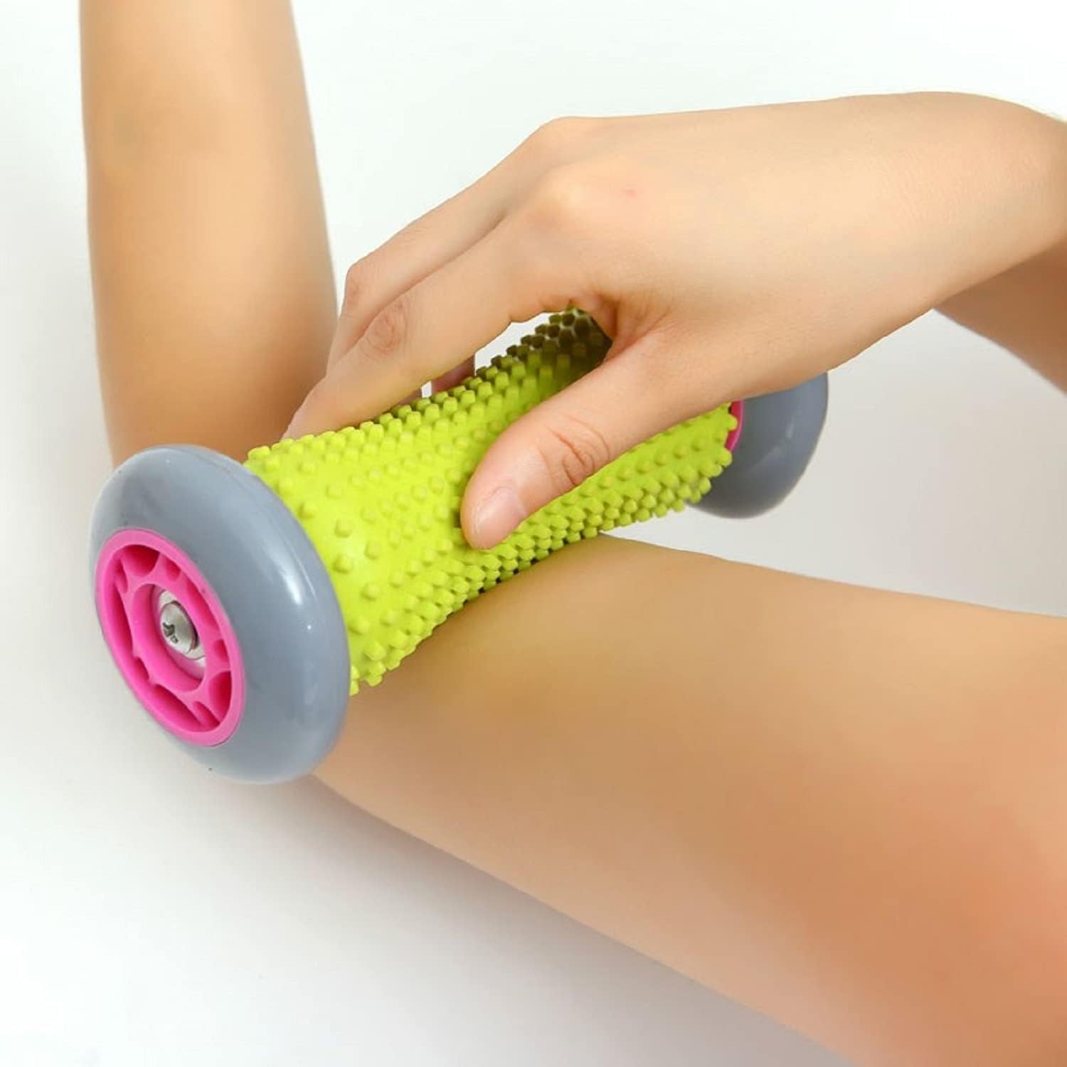 VIRADHAM Foot Massage Roller – Ergonomic Pain Relief Tool for Feet, Back, Sciatica, Knees, Plantar Fasciitis – Compact Massager for Deep Tissue Therapy – Relaxation at Home or Office – Green 1