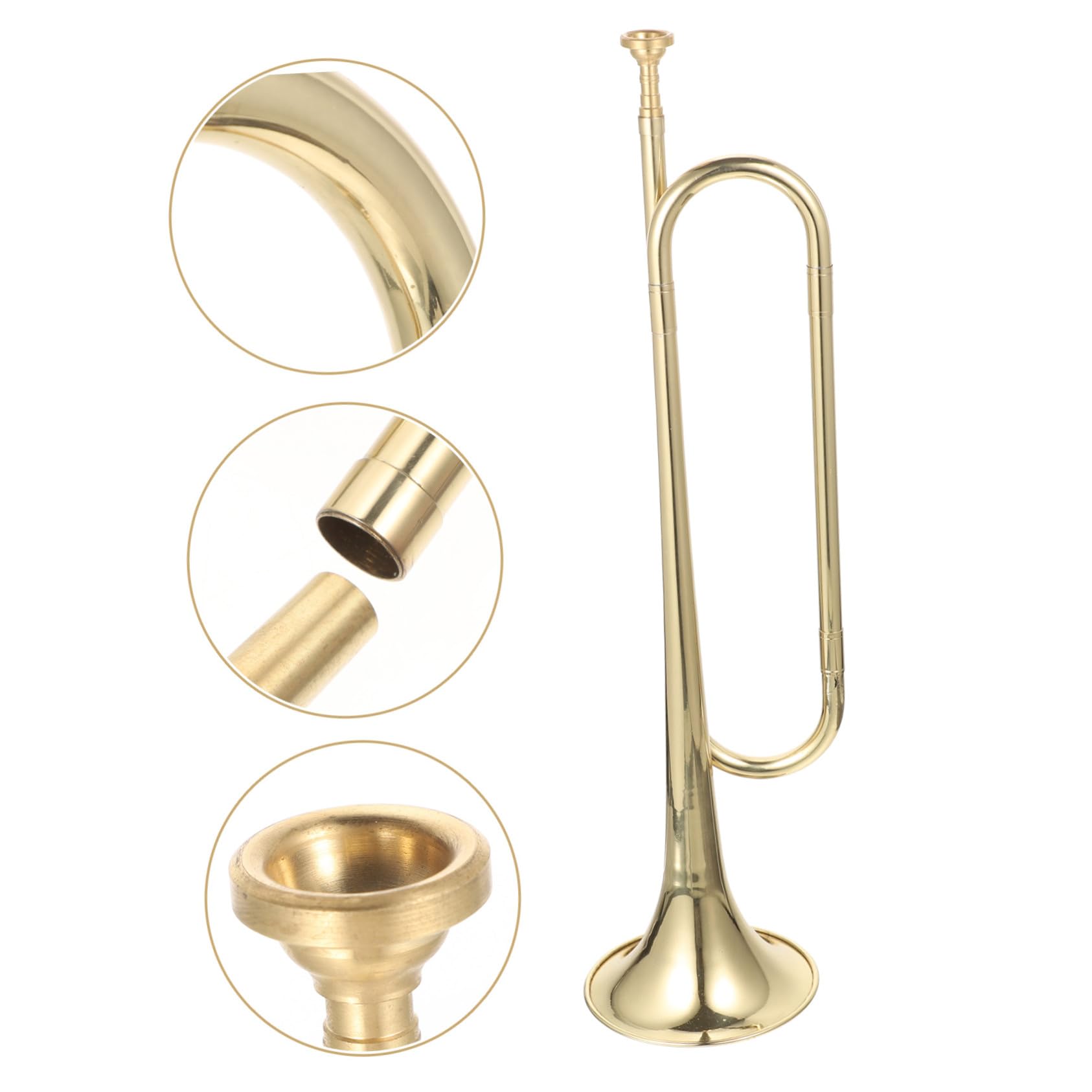 UKCOCO Instrumento Musical de Latón Dorado Trompeta Diseño Creativo y Decoración Artística Infantil Adecuado para Principiantes y Estudiantes
