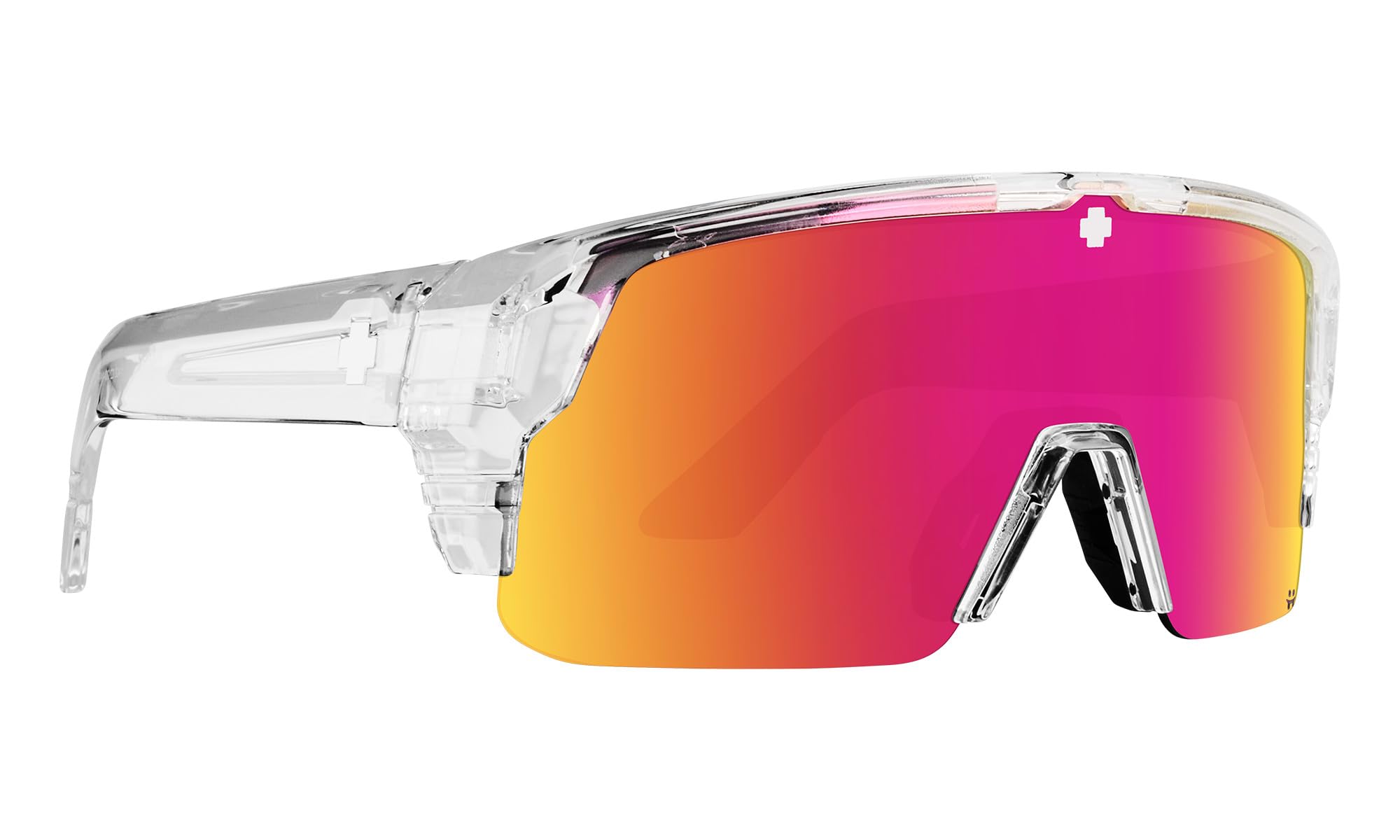 Spy Optic Monolith 5050, Cylindrical Shield Semi-rimless Sunglasses, Color and Contrast Enhancing Lenses