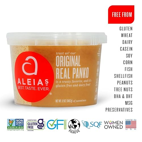 Miniatura 5 de ALEIA'S MET. SABOR. EVER. Panko Original - 12 onzas  1 paquete - Sabor auténtico, empanado crujiente para recetas sin gluten, certificado sin