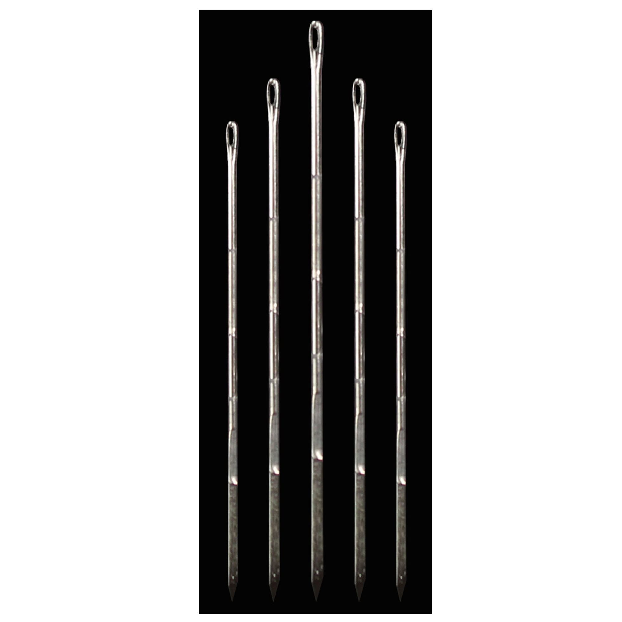 Whitecroft Essentials Silver Crafty Hand Sewing Needles Glovers Leather Suede Vinyl Sew Size 3/7 Wedge X5