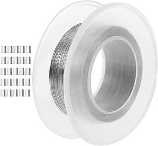 1 Set Fishing Wire Rope Mirror Picture Frames Cable Wire Rope with Sleeves Stops Fishing Picture Frame Stainless Steel Clothesline Shade Sail Poles Steel Wire Crafts Christmas