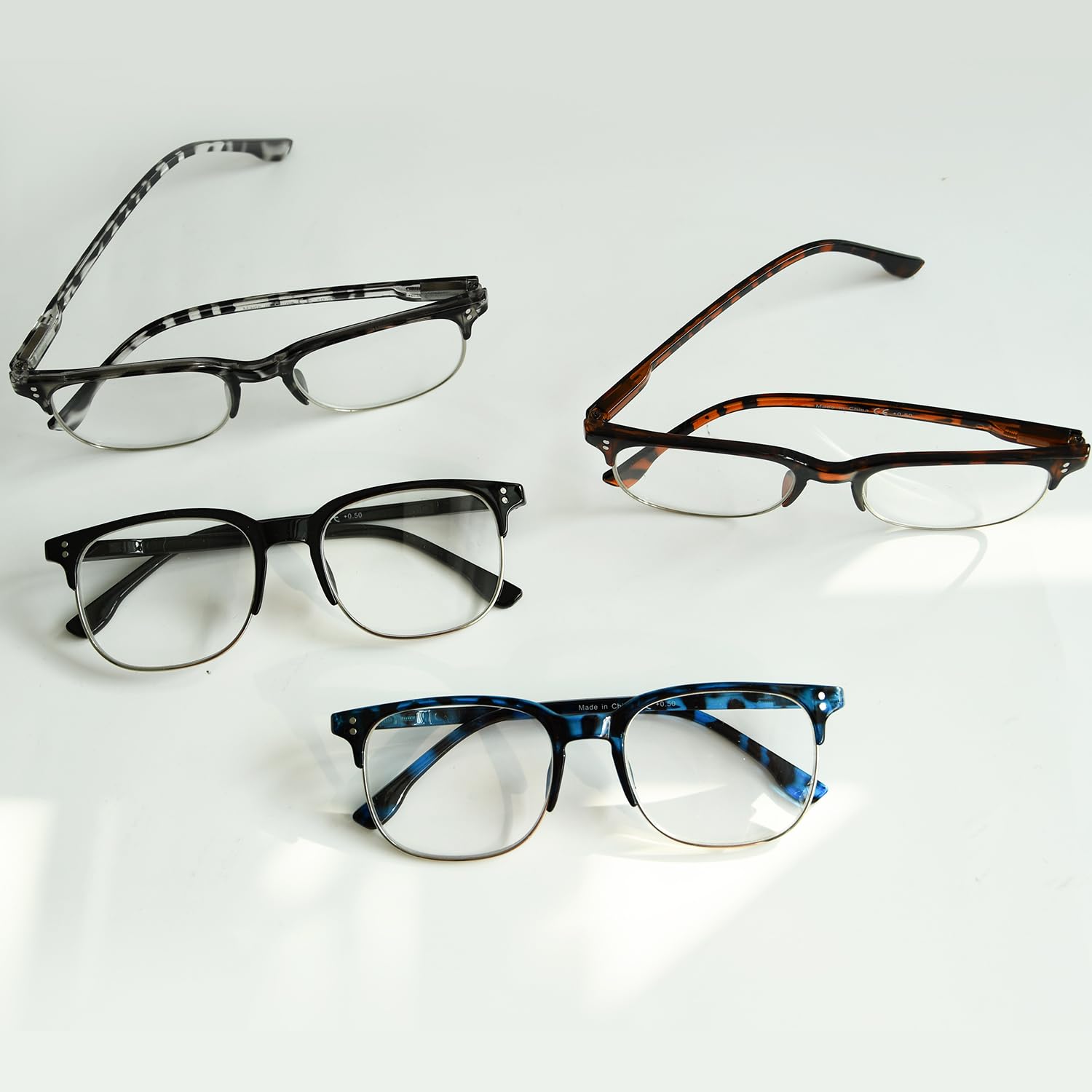 Eyekepper 4-Pack Progressiver Multifokus Lesebrille Blaues Licht blockieren für Damen Herren Keine Linie Multifokale Lesebrillen