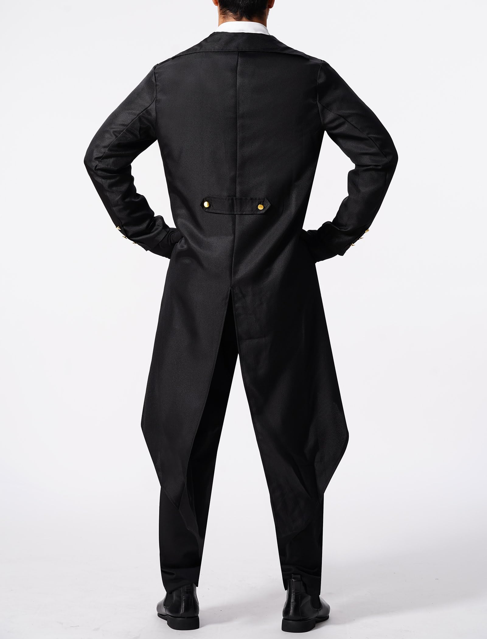 FYMNSI Manteau gothique Steampunk pour homme - Veste vintage victorienne - Uniforme - Long smoking - Pour carnaval, Halloween, fête, cosplay