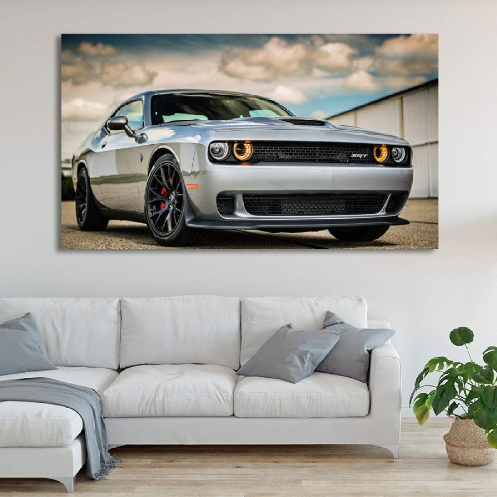 Amazon.com: JYWDZSH Lienzo impreso Dodge Challenger SRT Muscle Car