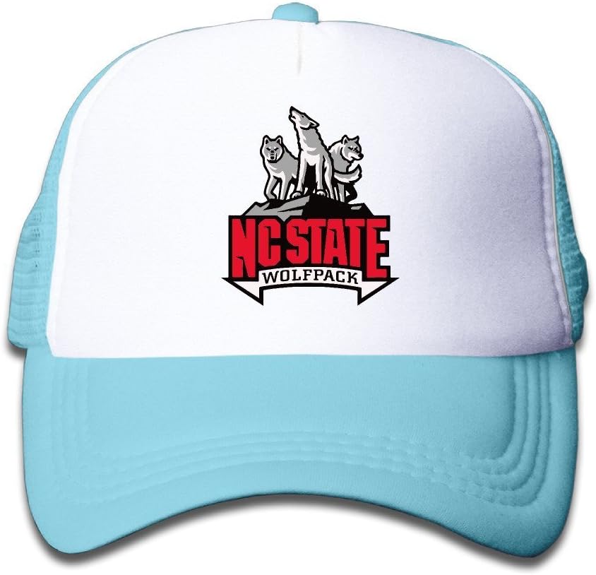 Amazon ノースカロライナ州ウルフパックスリーウルフズロゴトッドラーキッズのスナップバック調節可能なメッシュハット Craig