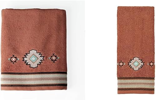 SKL Home Southwest Sunset - Juego de toallas de baño y manos (óxido)