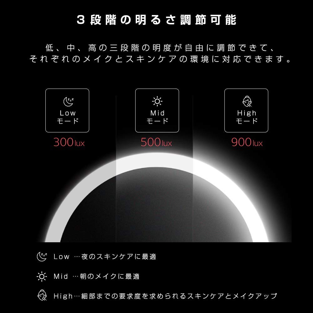Amazon | AMIRO AMIRO ディライトミラー Miniシリーズ(バッテリー内蔵