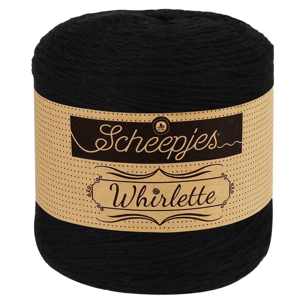 Whirlette 100g - 851 Liquorice, Cotton and Acrylic Yarn for Knitting and Crochet
