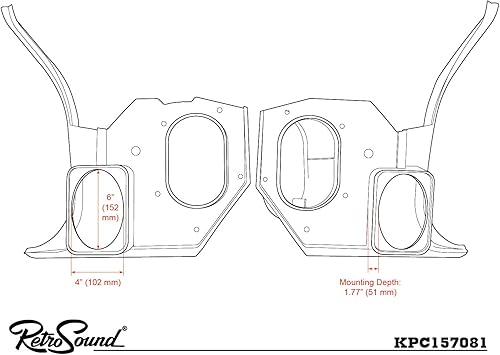 Miniatura 2 de Retro Manufacturing KP-C15-7081-M - Panel de patada negro (1970-81 CamaroFirebird), 1 paquete