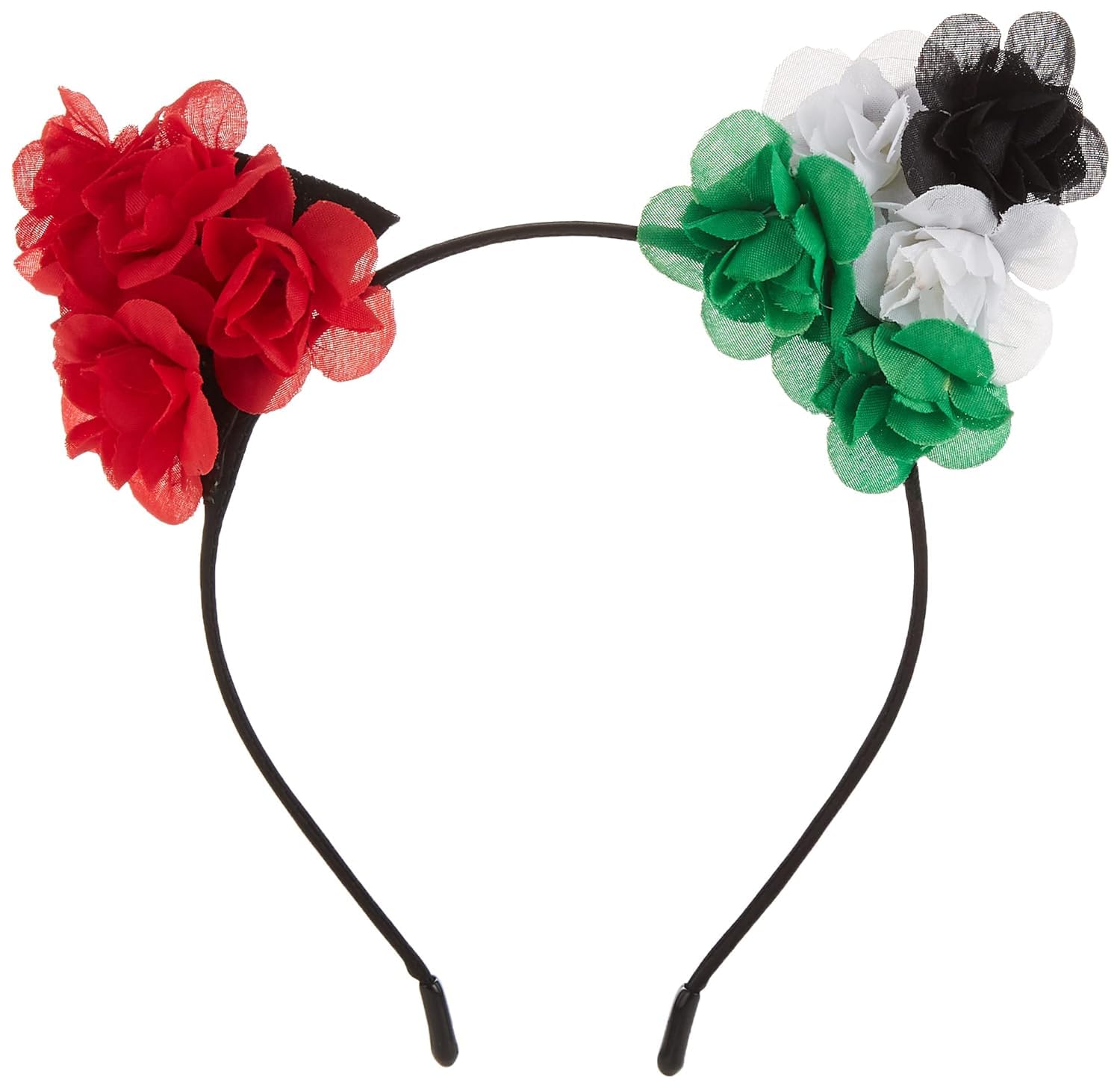 Party Magic Uae Headband With Flowers, Red/Green/White/Black