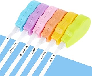 6 Pieces Correction Tape - White Out Correction Tape with Cap, Learning Easy To Use Applicator for Instant Corrections, Correction Writing Tape for School Supplies, Office, 5mm x 4m