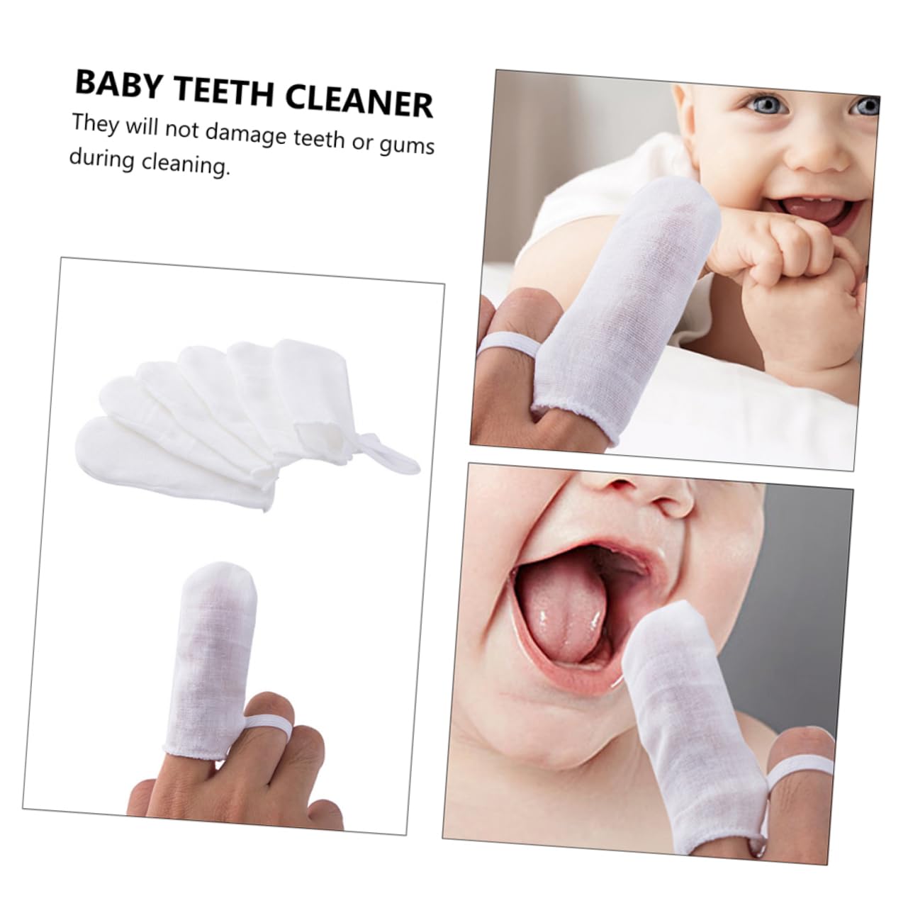 2sets Spazzolini Finger Per Orale Per e Gengive Resistente Abitudini Igieniche Fin