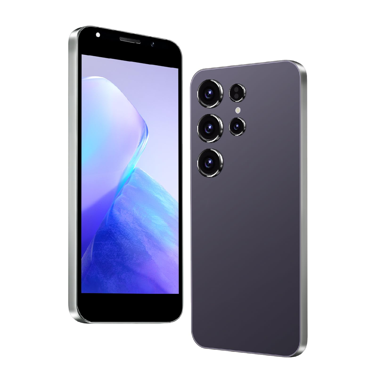 Unlock phone, 5.0-inch screen, 2GB RAM + 16GB ROM/TF 128GB, 2MP+2MP dual cameras, support 4G LTE FDD TDD, dual SIM cards, suitable for beginners. (27purple)