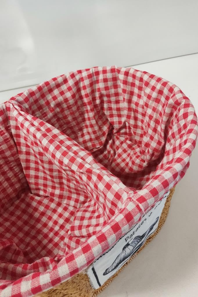 Digithome Oval Rattan Hasır Patates Soğan Çift Bölmeli Sepet Düzenleyici Organizer -9T03