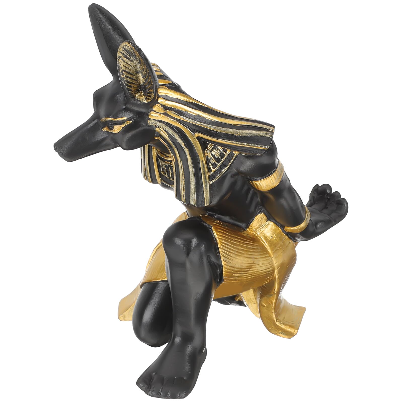 Porte-bouteilles de vin Anubis en résine noire pour décoration de table
