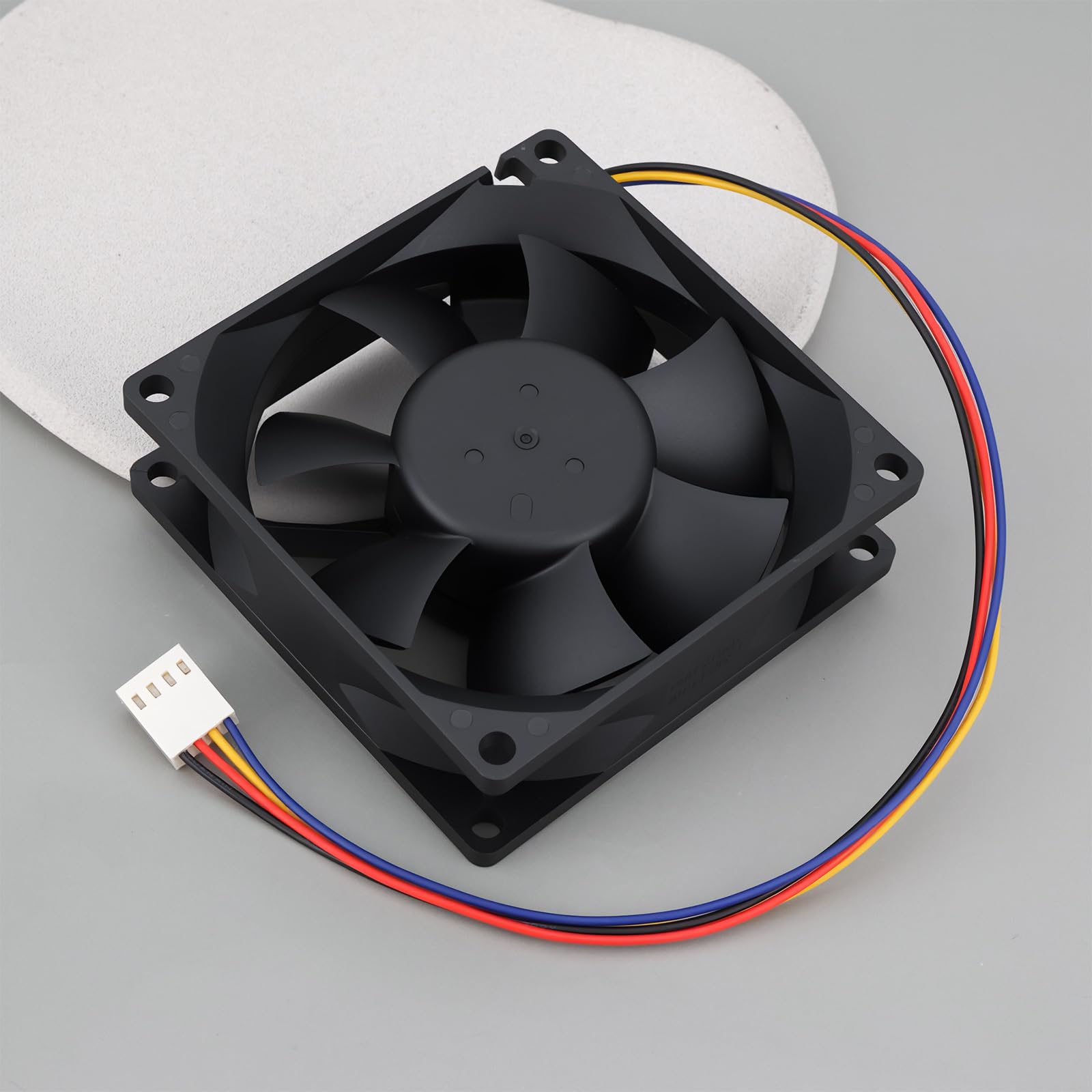 ECSiNG Ventola di raffreddamento PWM a 4 pin da 80 mm compatibile con PVA080G12Q 12V 0.65A 80 x 80 x 25 mm per desktop case server