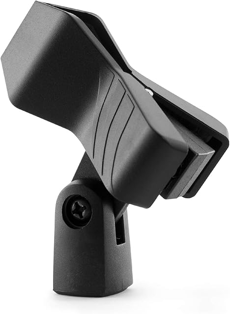 TIGER MCA88-BK Universal Microphone Clip - Quality Spring Mic Clip - Black