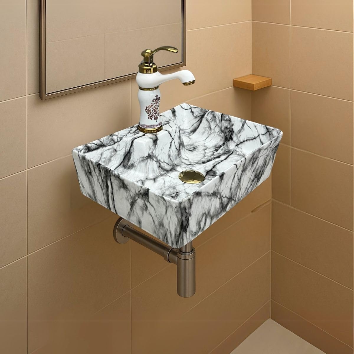 Artiva White Ceramic Wall Mount Basin - FREE SHIPPING -21