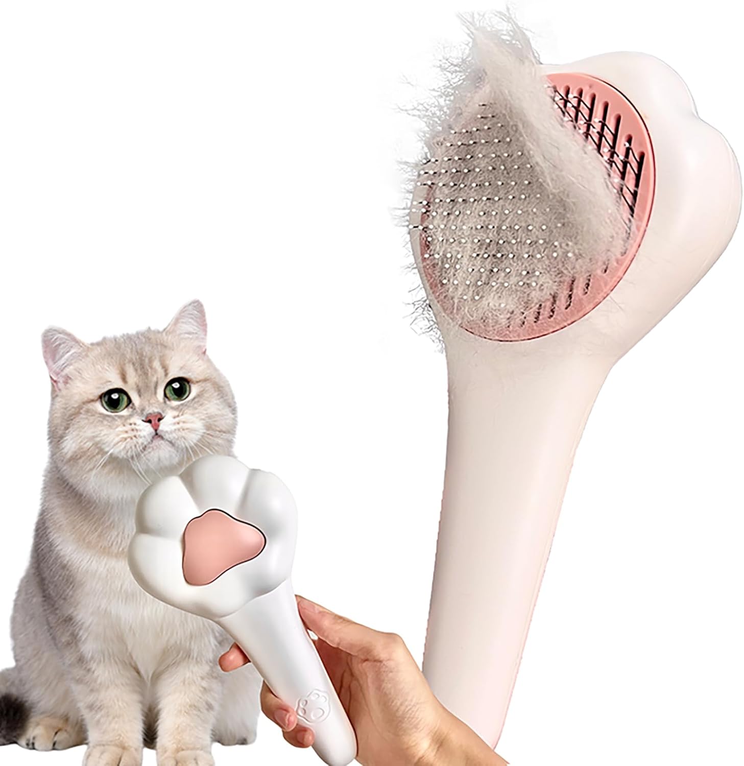FDIDY Self-Cleaning Pet Grooming Brush for Cats and Dogs
