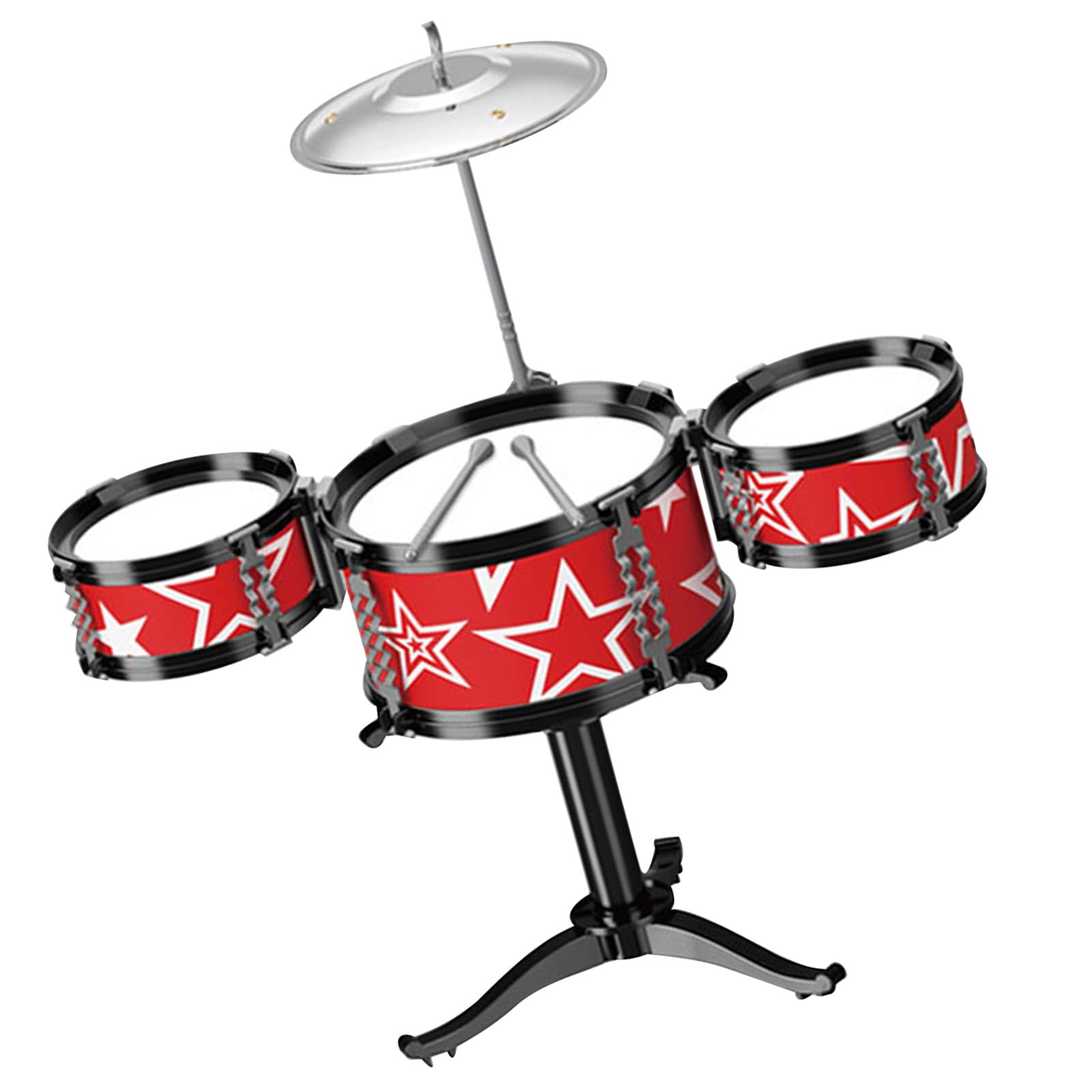 Omabeta Kleinkind-Schlagzeug für Kinder, Lustiges Jazz-Miniband-Rock-Set mit Musikinstrumenten, für Jungen und Mädchen, aus Sicherem ABS-Material (Schlagzeug-Set)
