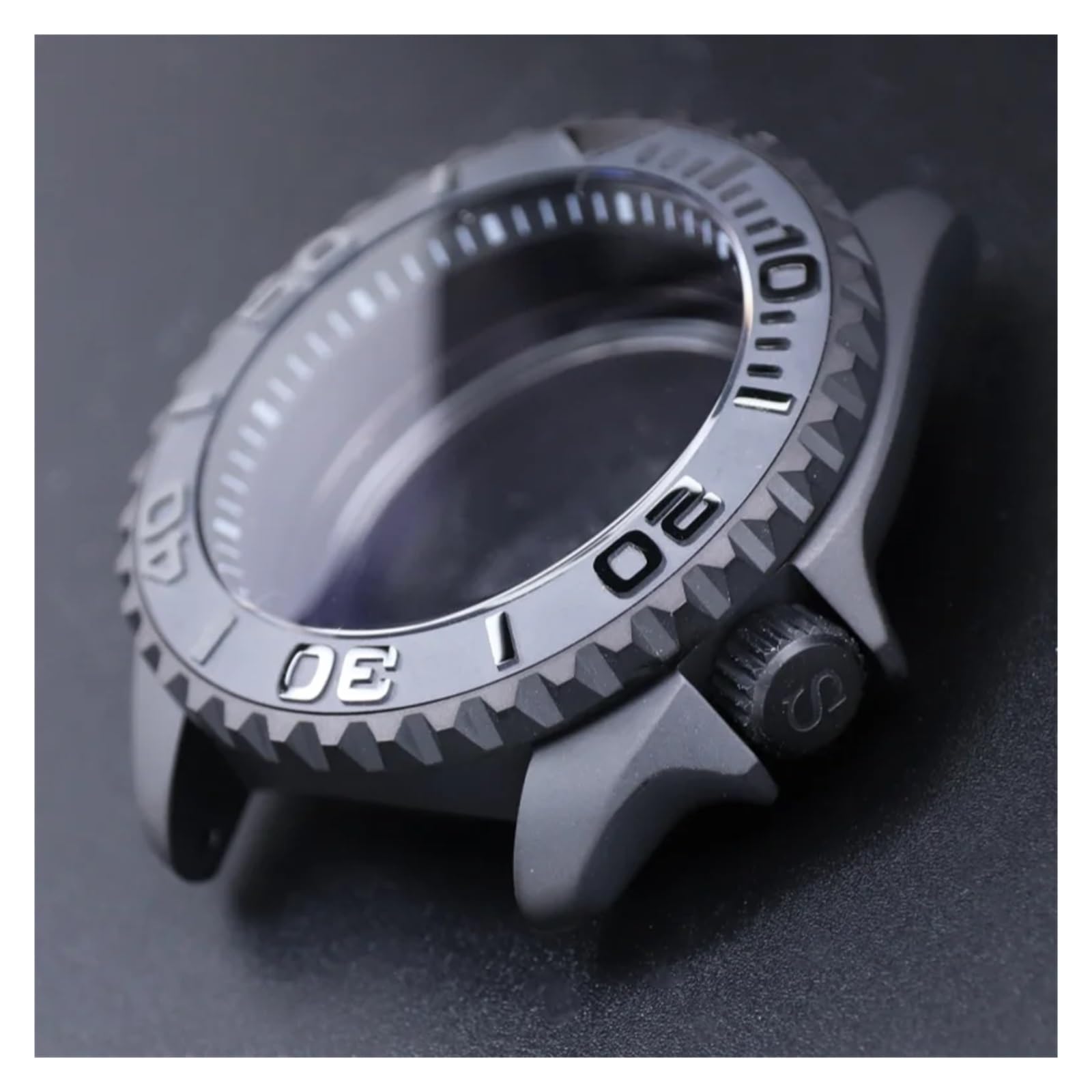 1pc Wildfire 42mm Skx007 koperta zegarka stalowa czarna matowa wodoodporna z szafirowym kryształem dla ruchu Nh35 Nh36 28.5mm Dial Mods