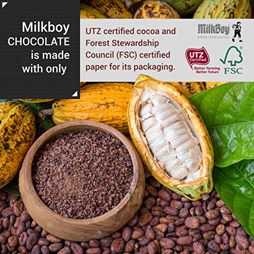 Milkboy Swiss Chocolates Variety Pack of Dark Chocolate Bars Holiday Special Pack (6 Pack) - Thumbnail 6