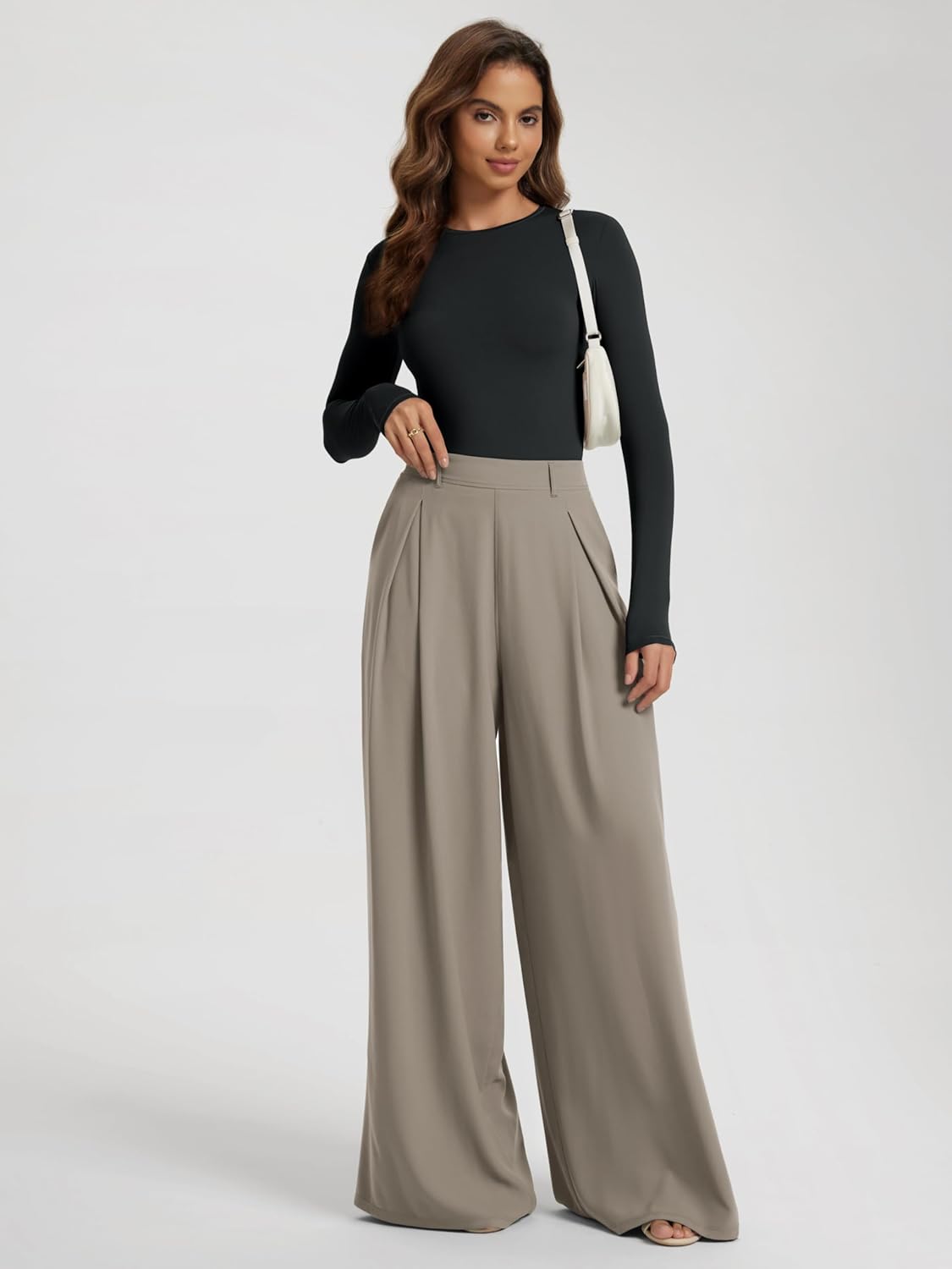 ODODOS Women's Double Layer Long Sleeve T-Shirts Ultra-Soft Lightweight Basic Tee Crew Neck Slim Fit Top - Image 5