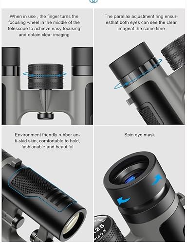 Miniatura 7 de Binoculars Long Range Folding Mini Telescope for Outdoor Camping Hunting Tourism Equipment Binoculars