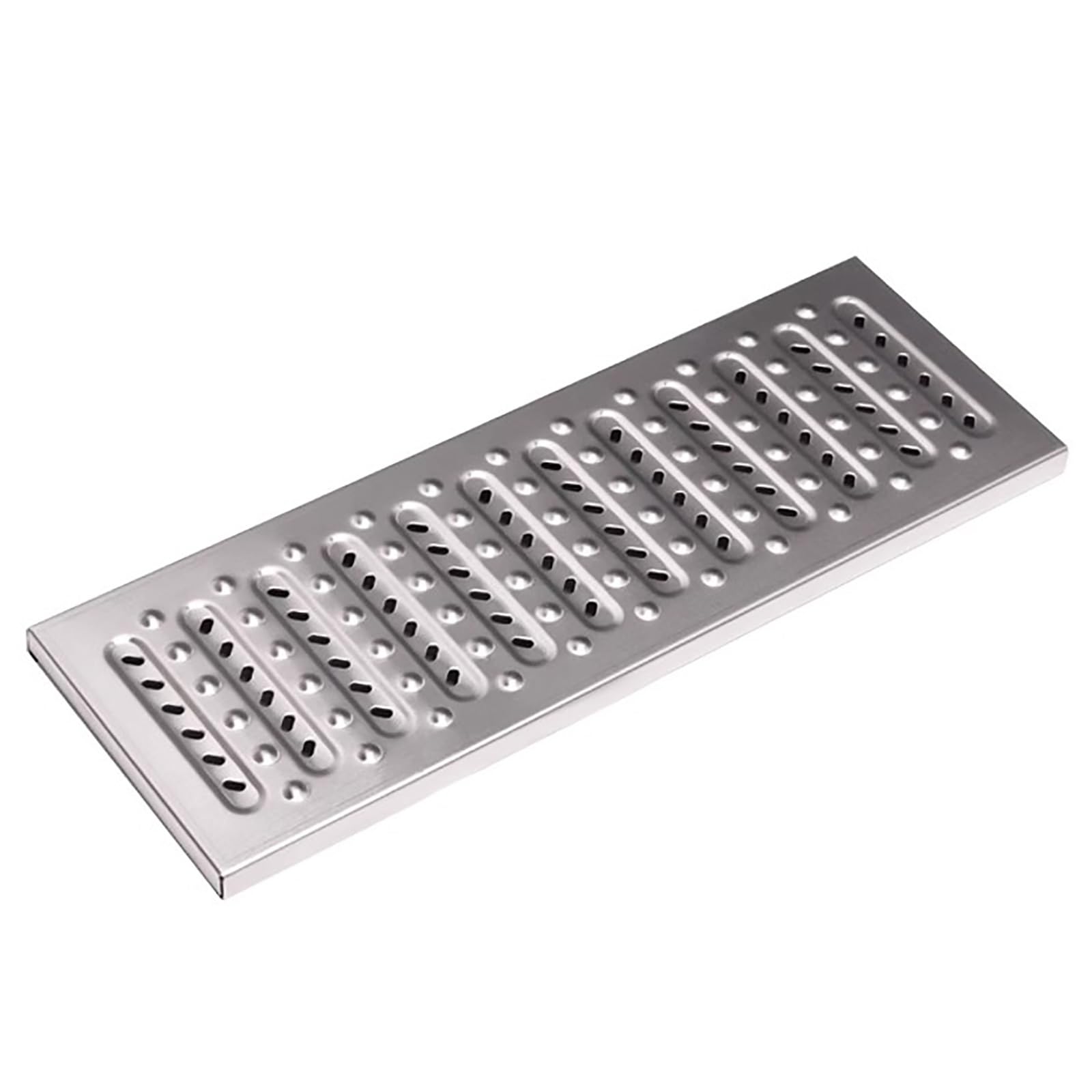Couvercle d'évacuation inox 304 pour pozzetto de garage et cuisine 58x10 cm