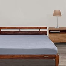 Duroflex Duro Safe Antiviral, Waterproof, Stain-Proof, Skin Friendly Fabric Cotton Blend King Size Mattress Protector Treated with HeiQ Viroblock Swiss Technology (Grey, 78 X 72 Inches)