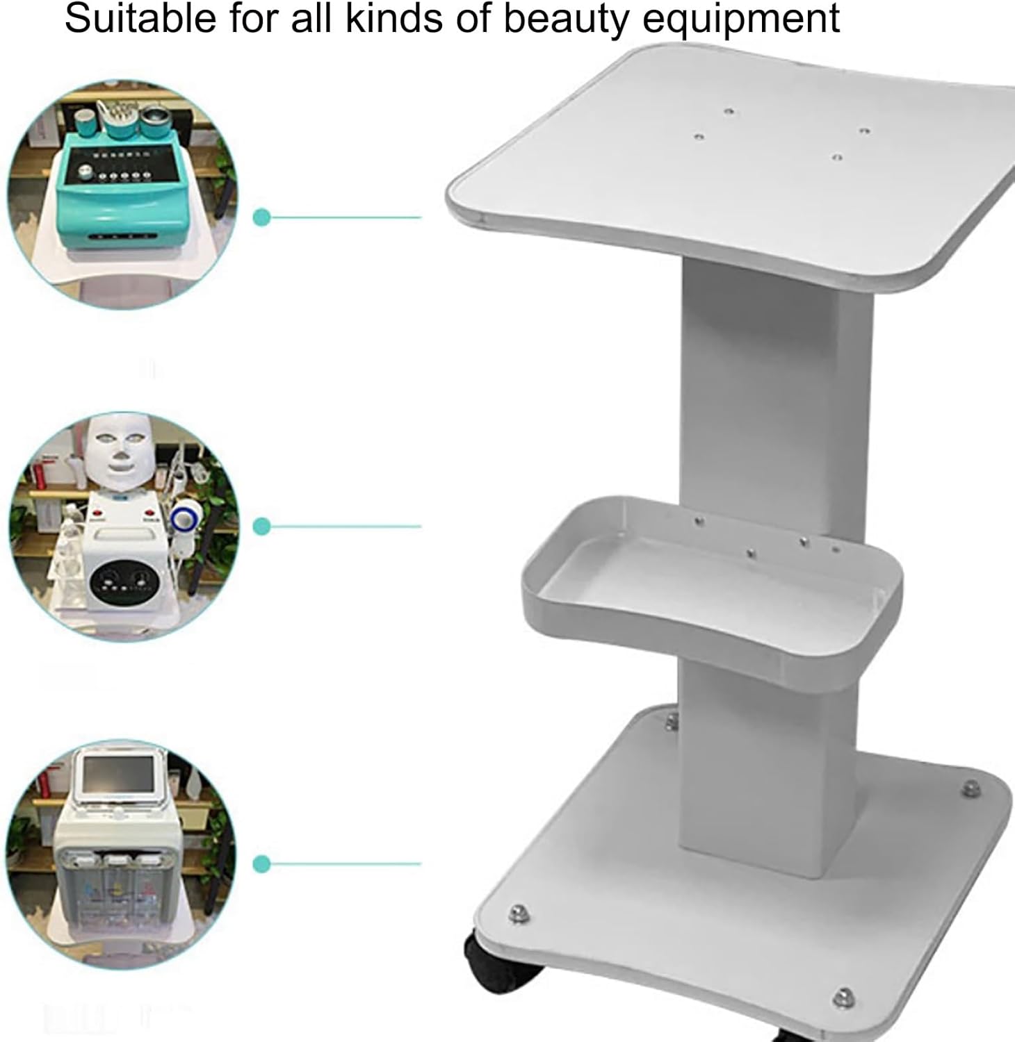 Beauty Hydrafacial Trolley Salon Rolling Cart, Stand Beauty Instrument, with Storage Tray, for Beauty Salon Instrument