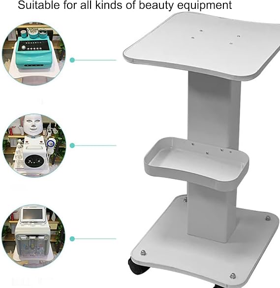 Beauty Hydrafacial Trolley Salon Rolling Cart, Stand Beauty Instrument, with Storage Tray, Portable Beauty Salon Supplies, for Beauty Salon Instrument