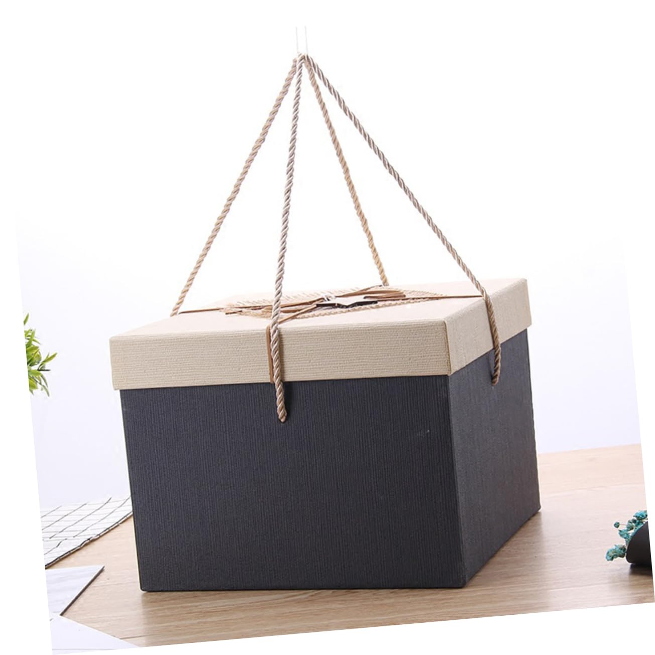 COLLBATH 1stück Quadratische Geschenkverpackung Box Für Kleidung Schals Und Bücher Pappschachtel Mit Band Für Geburtstagsgeschenke Handgefertigte Geschenkverpackung