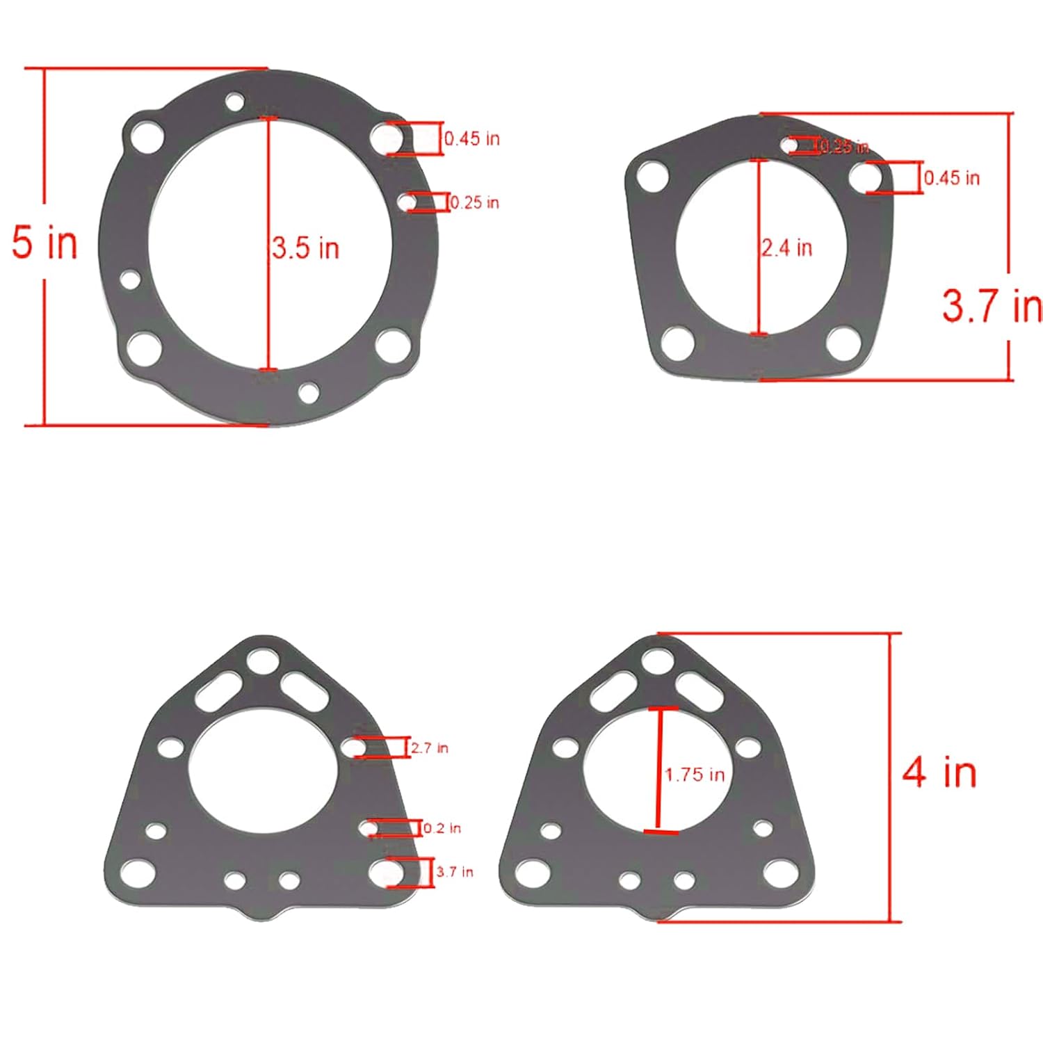 Exhaust Gasket Kit for Kawasaki Jet Skis 1100 ZXI/1100 STX/1100 STX DI/Ultra 130,Reference #11060-3756 11060-3769 11060-3768 Exhaust Manifold/Exhaust Head Rebuild Gaskets Kit