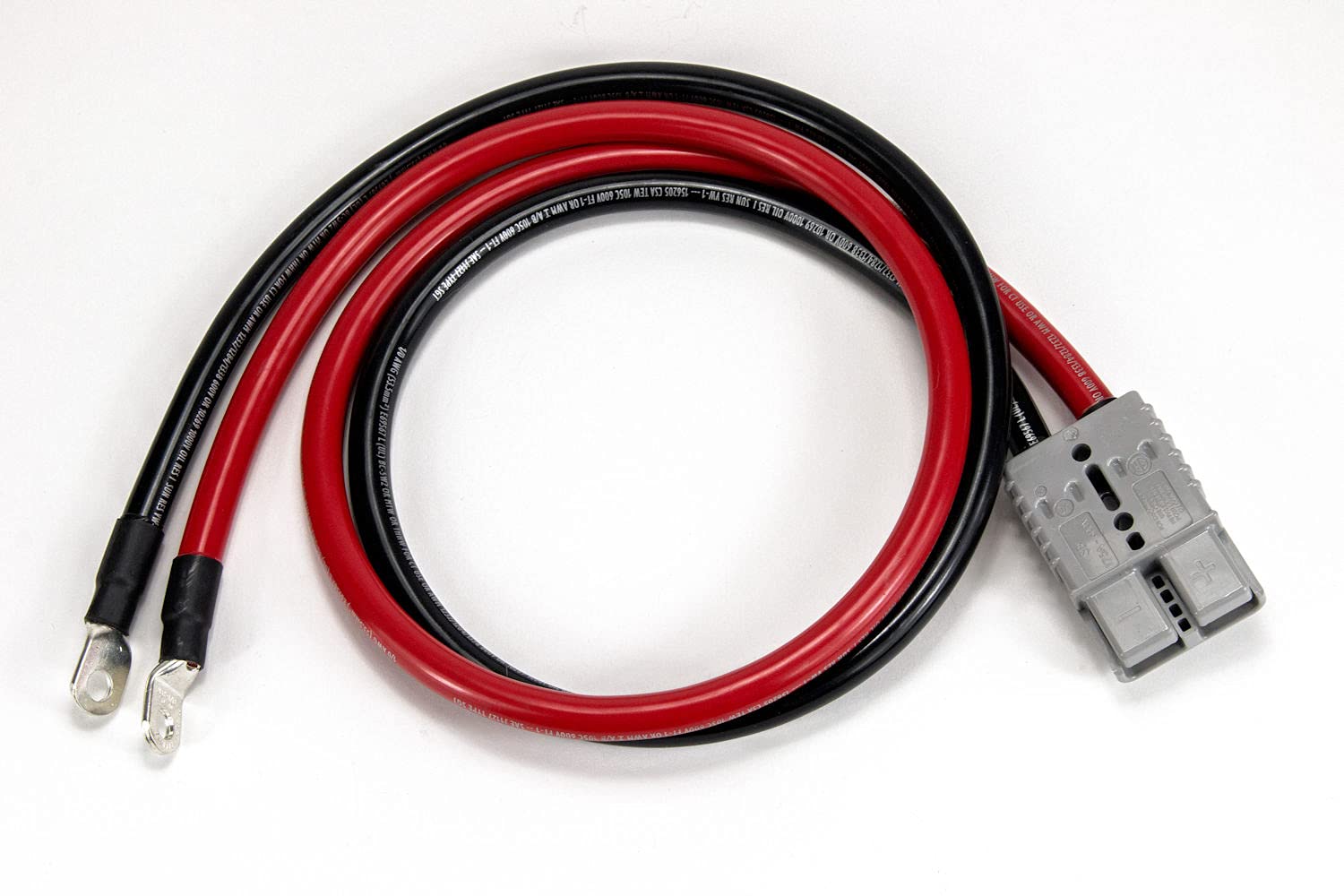 Spartan Power Battery Cable 4 Foot 2/0 Gauge AWG Wire Set 3/8 M10 Made in USA