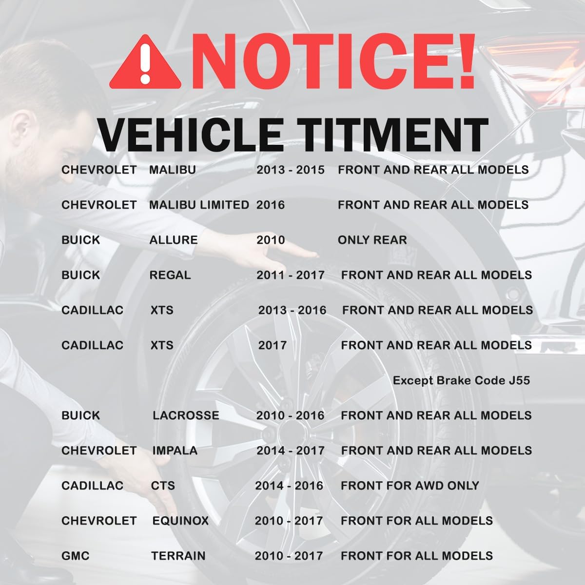 513288 Front or Rear Wheel Bearing Hub Assembly for Chevy Malibu, Chevy Impala, Chevy Equinox, Cadillac XTS CTS, Buick Regal Lacrosse Allure, GMC Terrain w/ABS 5 Lug - Image 2