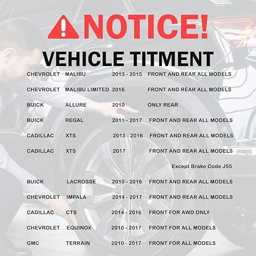 Miniatura 2 de 513288 Conjunto de cubo de rodamiento de rueda delantera o trasera para Chevy Malibu, Chevy Impala, Chevy Equinox, Cadillac XTS CTS, Buick Regal