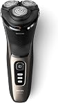Philips Shaver 3000 Series, Wet and Dry Electric Shaver, SkinProtect Technology, Pop-up Trimmer, P-cap, Travel Pouch, Ash Gold, Model S3242/12